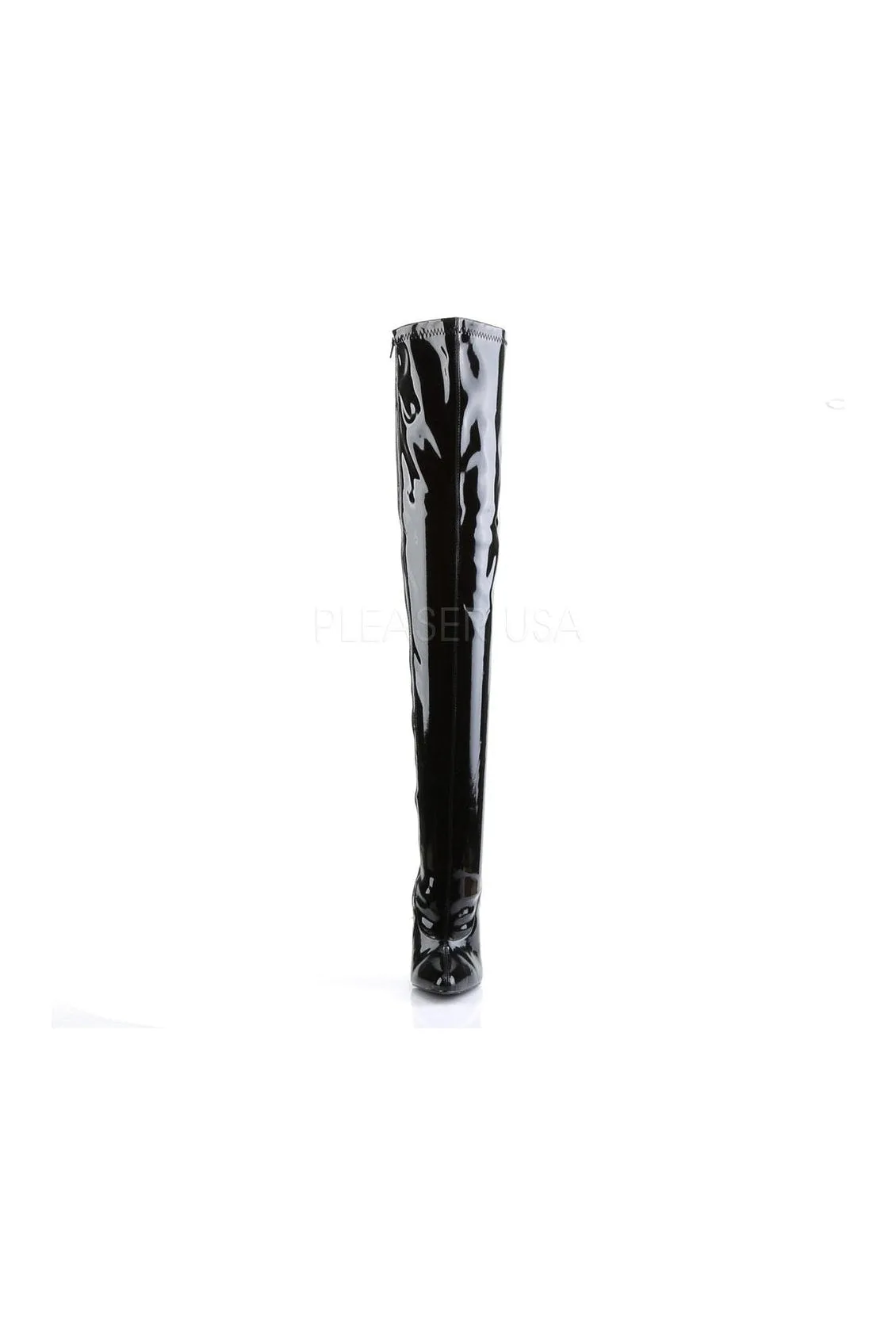 DAGGER-3000 Thigh Boot | Black Patent