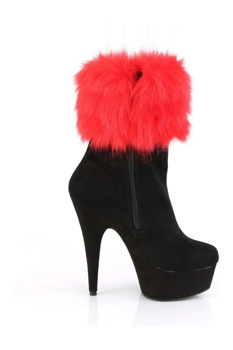 DELIGHT-1000 Exotic Boot | Black Faux Suede