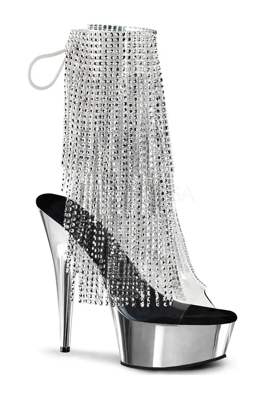 DELIGHT-1017RSF Platform Boot  | Clear Vinyl