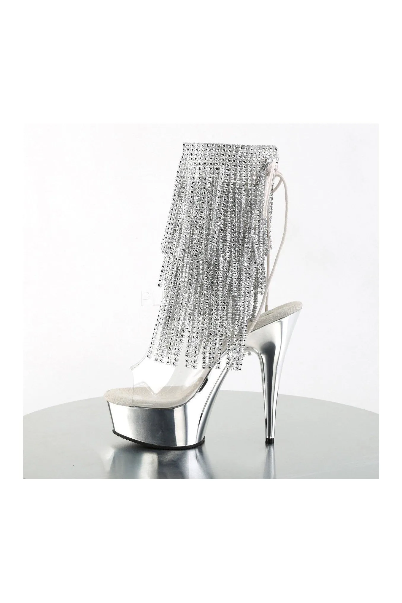 DELIGHT-1017RSF Platform Boot  | Clear Vinyl