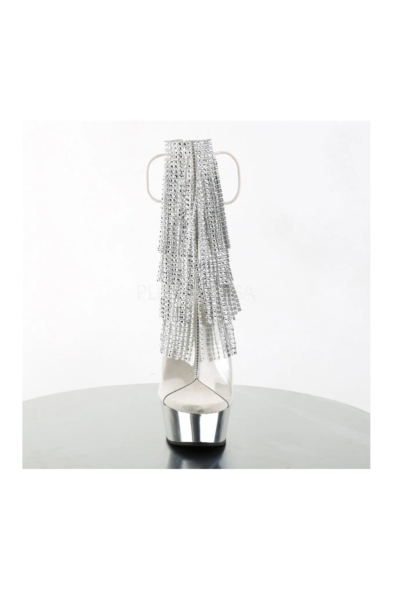 DELIGHT-1017RSF Platform Boot  | Clear Vinyl