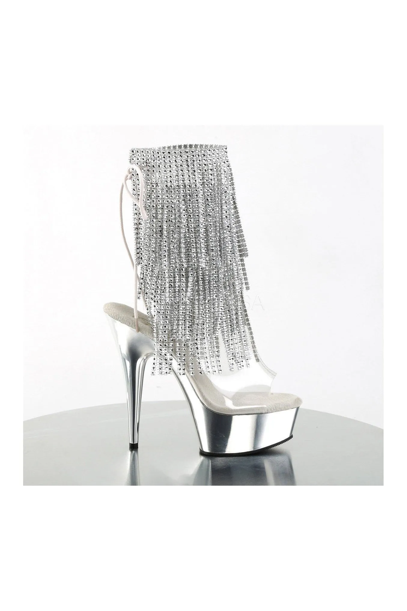 DELIGHT-1017RSF Platform Boot  | Clear Vinyl