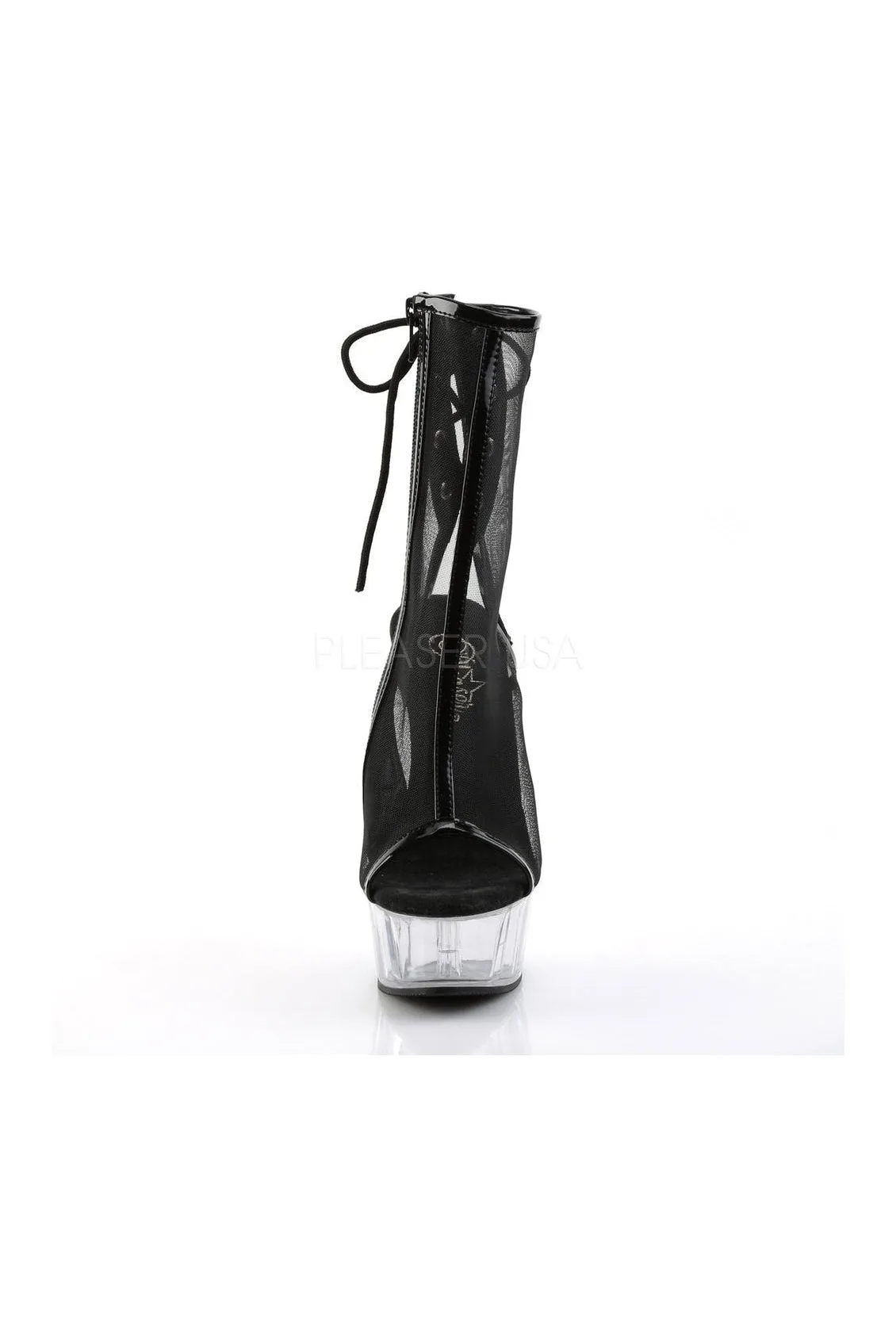 DELIGHT-1018MSH Platform Boot  | Black Mesh