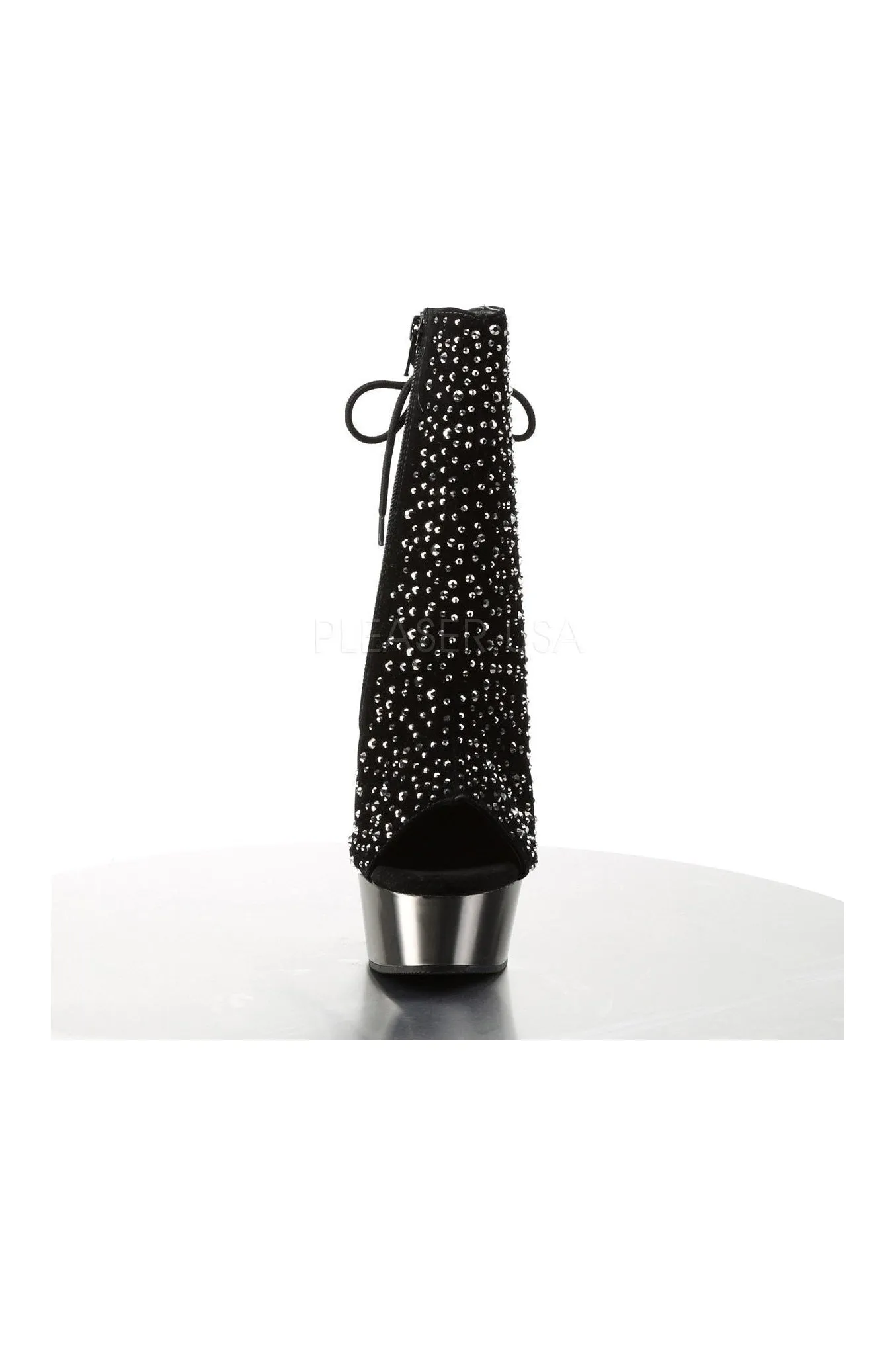 DELIGHT-1018RS Platform Boot  | Black Velvet
