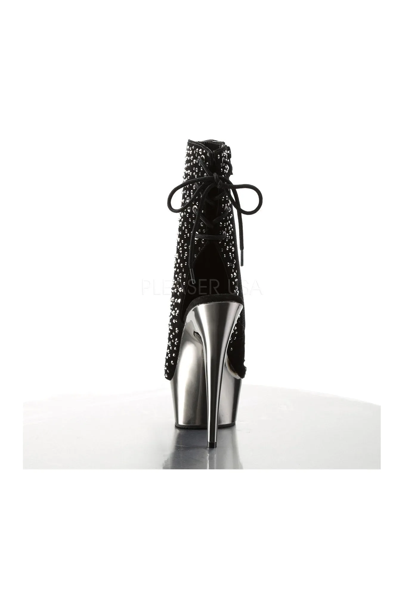 DELIGHT-1018RS Platform Boot  | Black Velvet