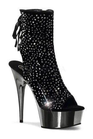 DELIGHT-1018RS Platform Boot  | Black Velvet