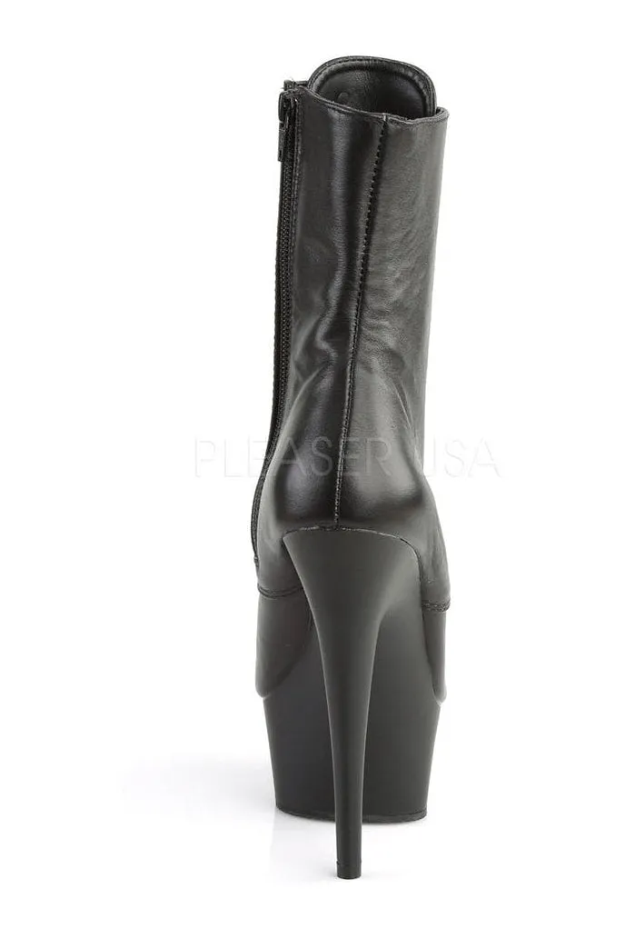 DELIGHT-1020 Platform Boot  | Black Genuine Leather