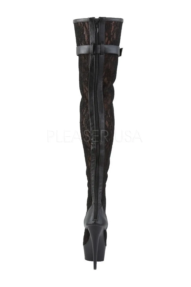 DELIGHT-3025ML Platform Boot  | Black Mesh