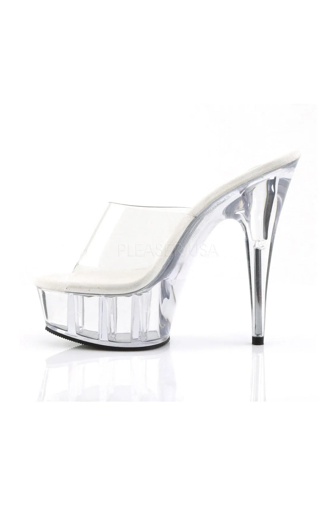 DELIGHT-601 Platform Slide  | Clear Vinyl