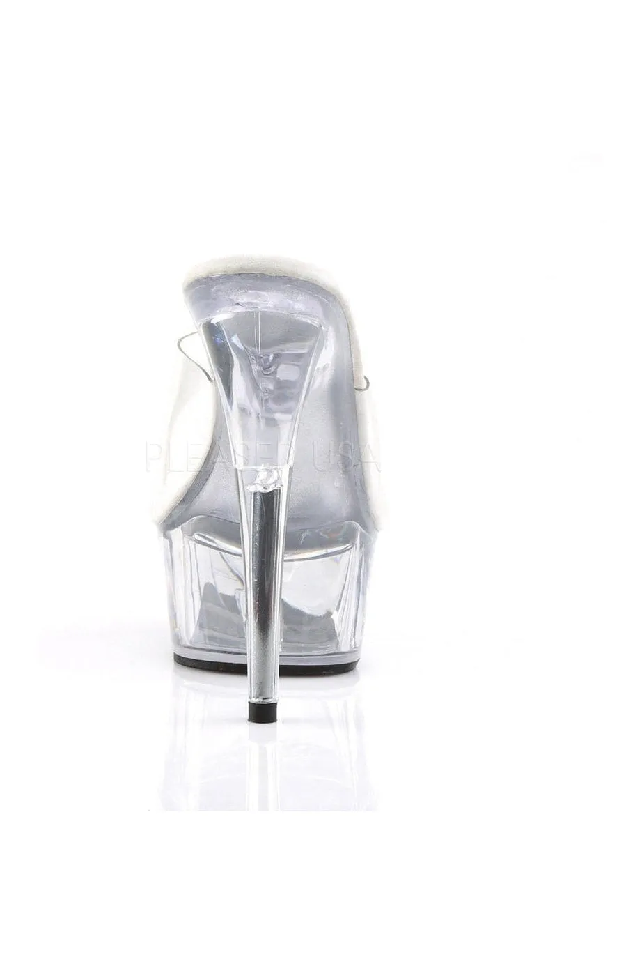 DELIGHT-601 Platform Slide  | Clear Vinyl