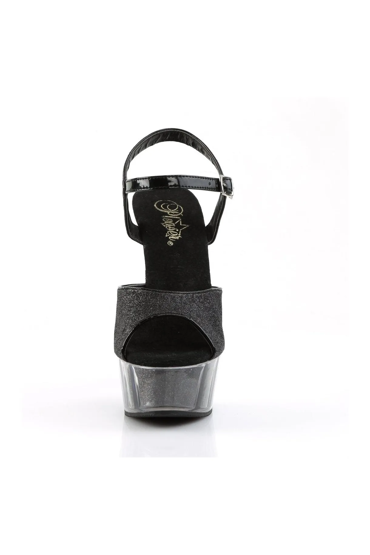 DELIGHT-609-5G Sandal | Black Glitter