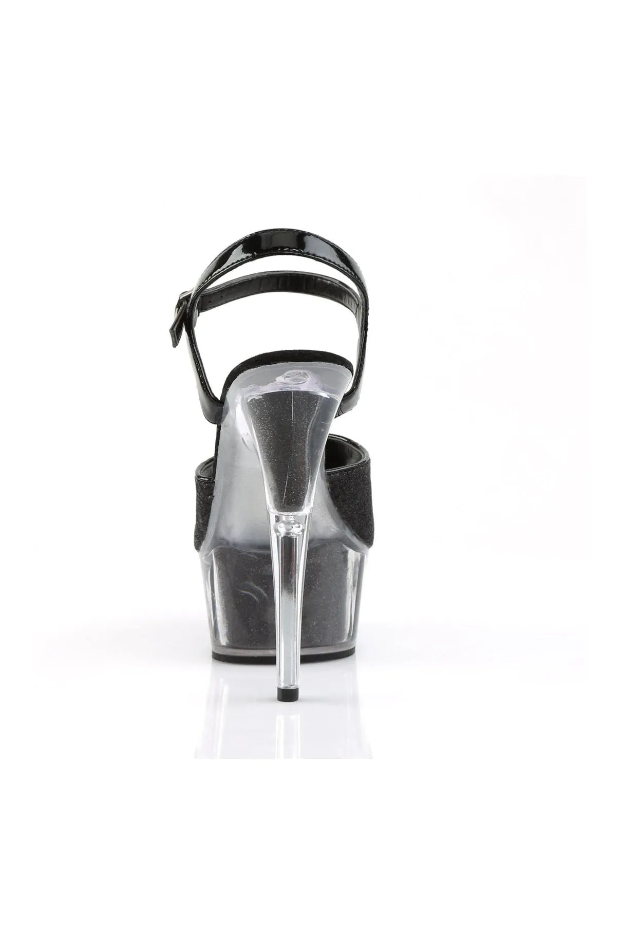 DELIGHT-609-5G Sandal | Black Glitter