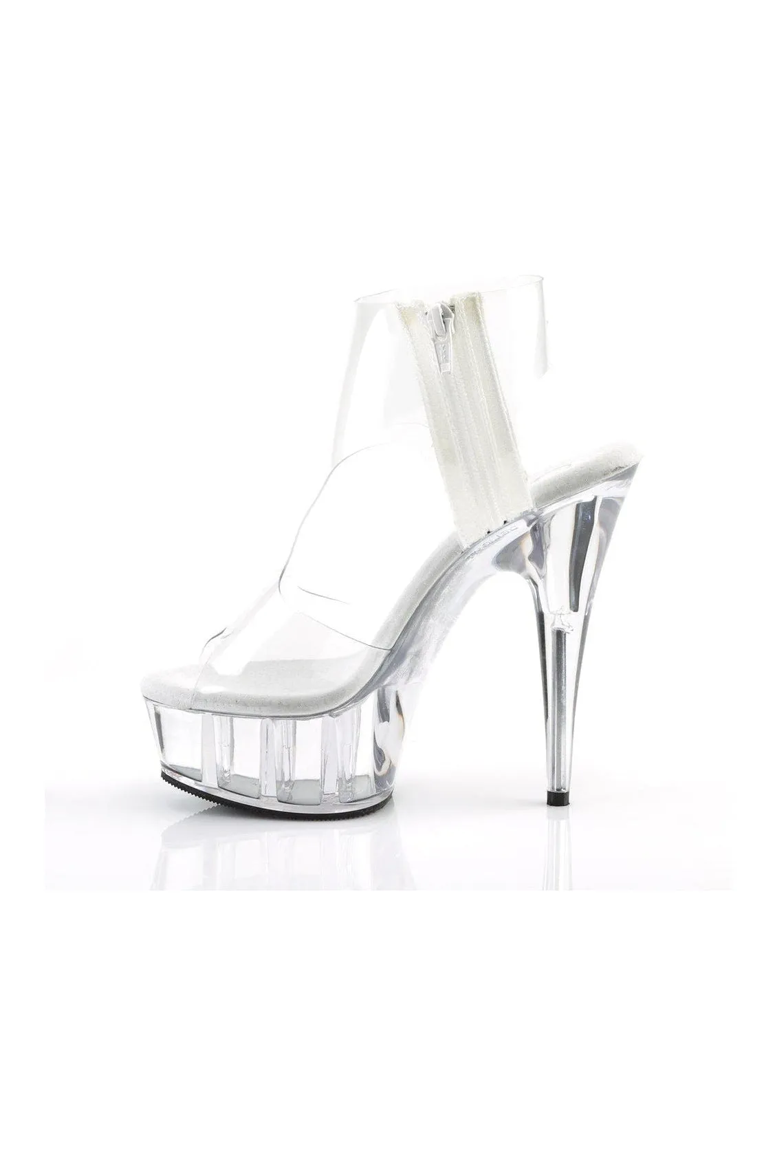 DELIGHT-633 Platform Sandal  | Clear Vinyl