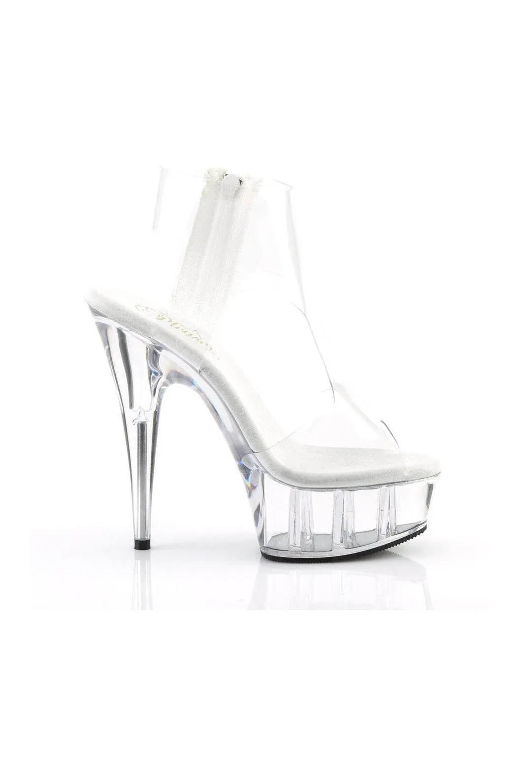 DELIGHT-633 Platform Sandal  | Clear Vinyl