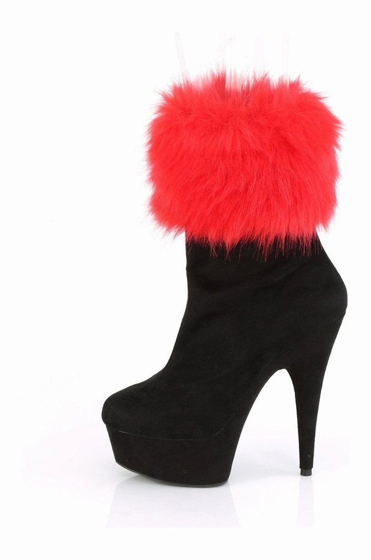 DELIGHT-1000 Exotic Boot | Black Faux Suede