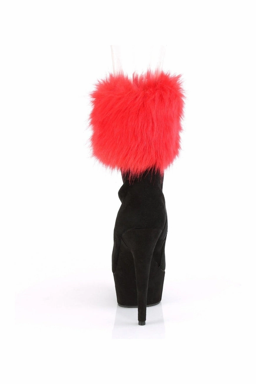 DELIGHT-1000 Exotic Boot | Black Faux Suede