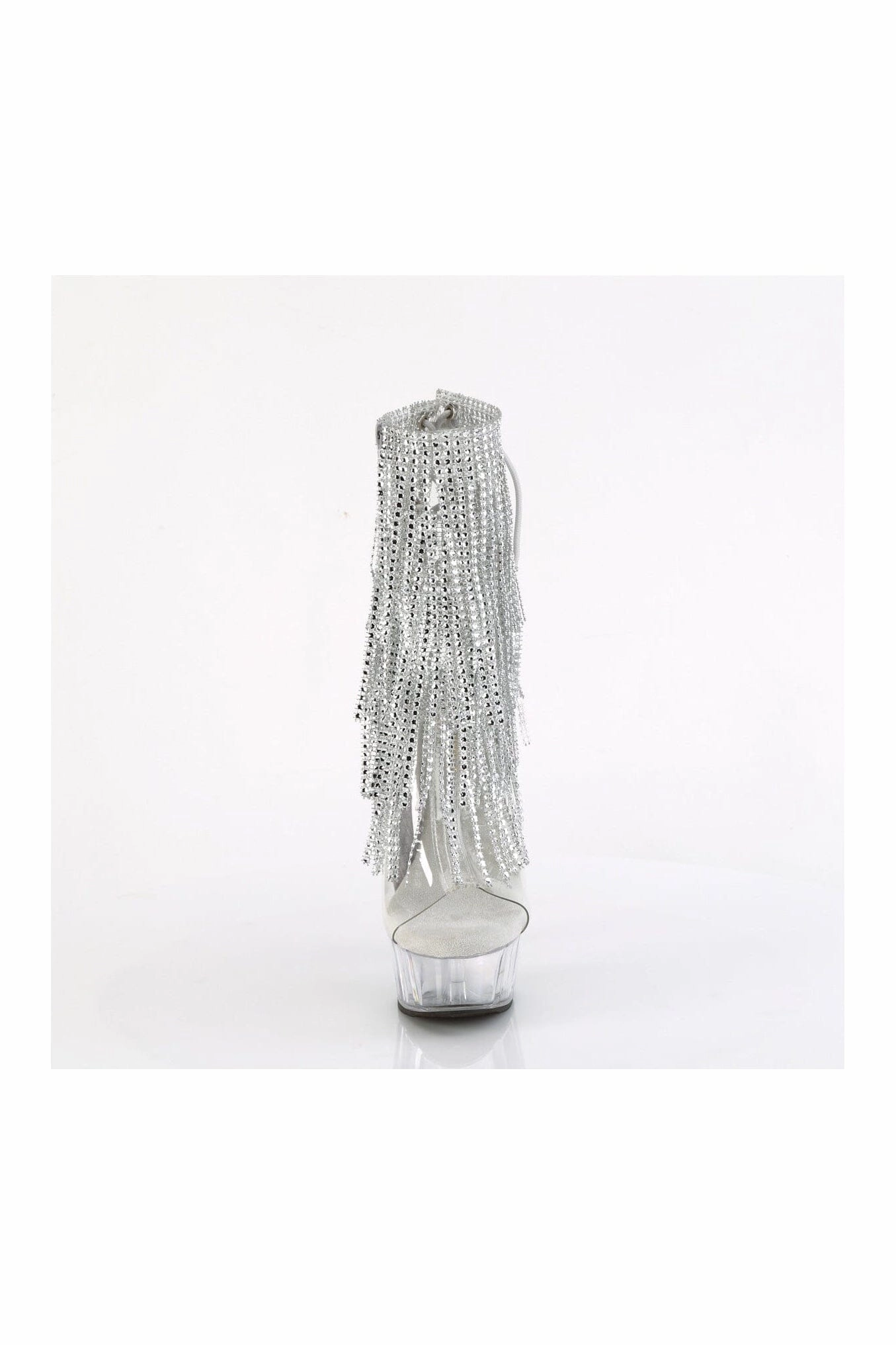 DELIGHT-1017RSF Clear Vinyl Ankle Boot