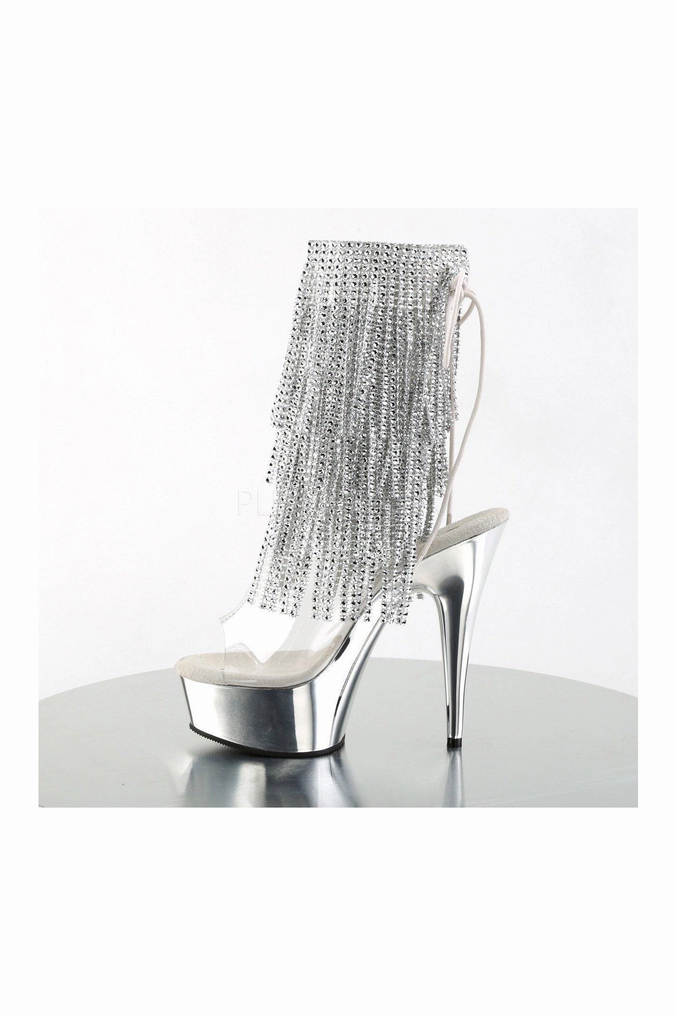 DELIGHT-1017RSF Platform Boot  | Clear Vinyl