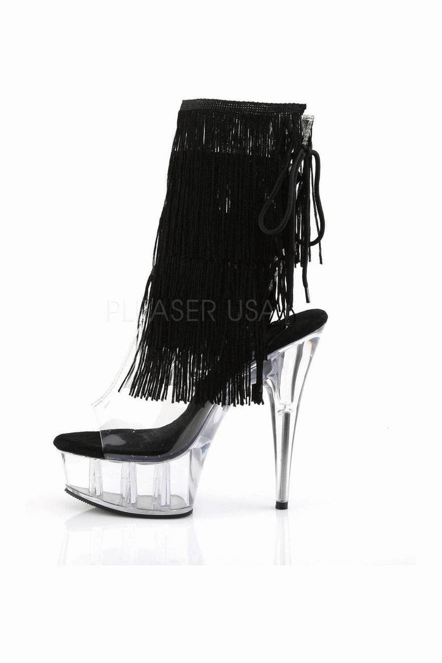 DELIGHT-1017TF Platform Boot  | Black Vinyl