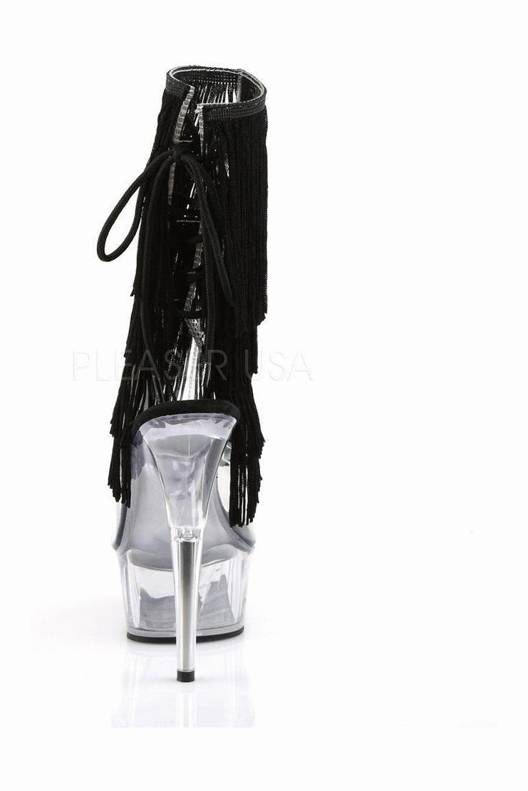 DELIGHT-1017TF Platform Boot  | Black Vinyl
