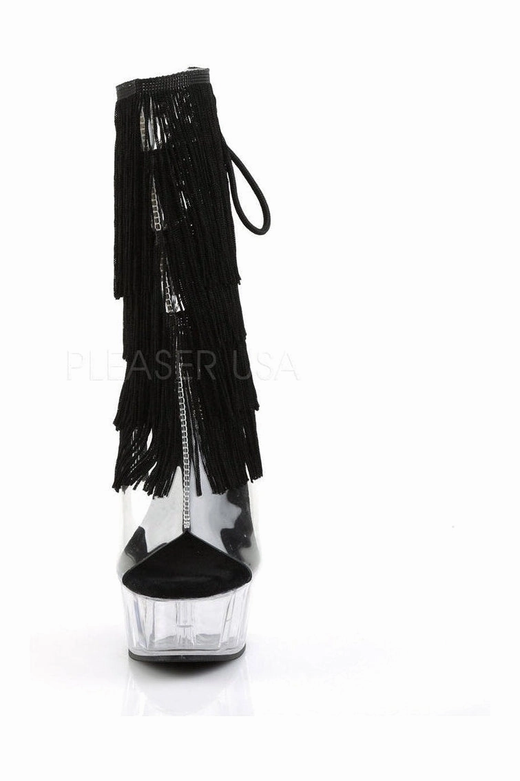 DELIGHT-1017TF Platform Boot  | Black Vinyl