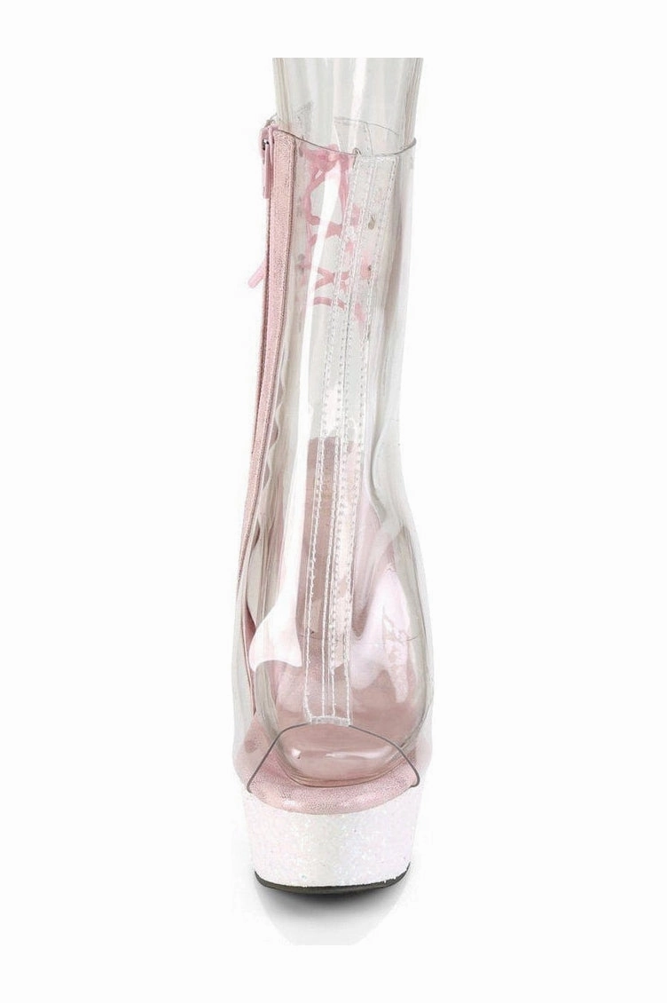 DELIGHT-1018C Exotic Boot | Clear Vinyl