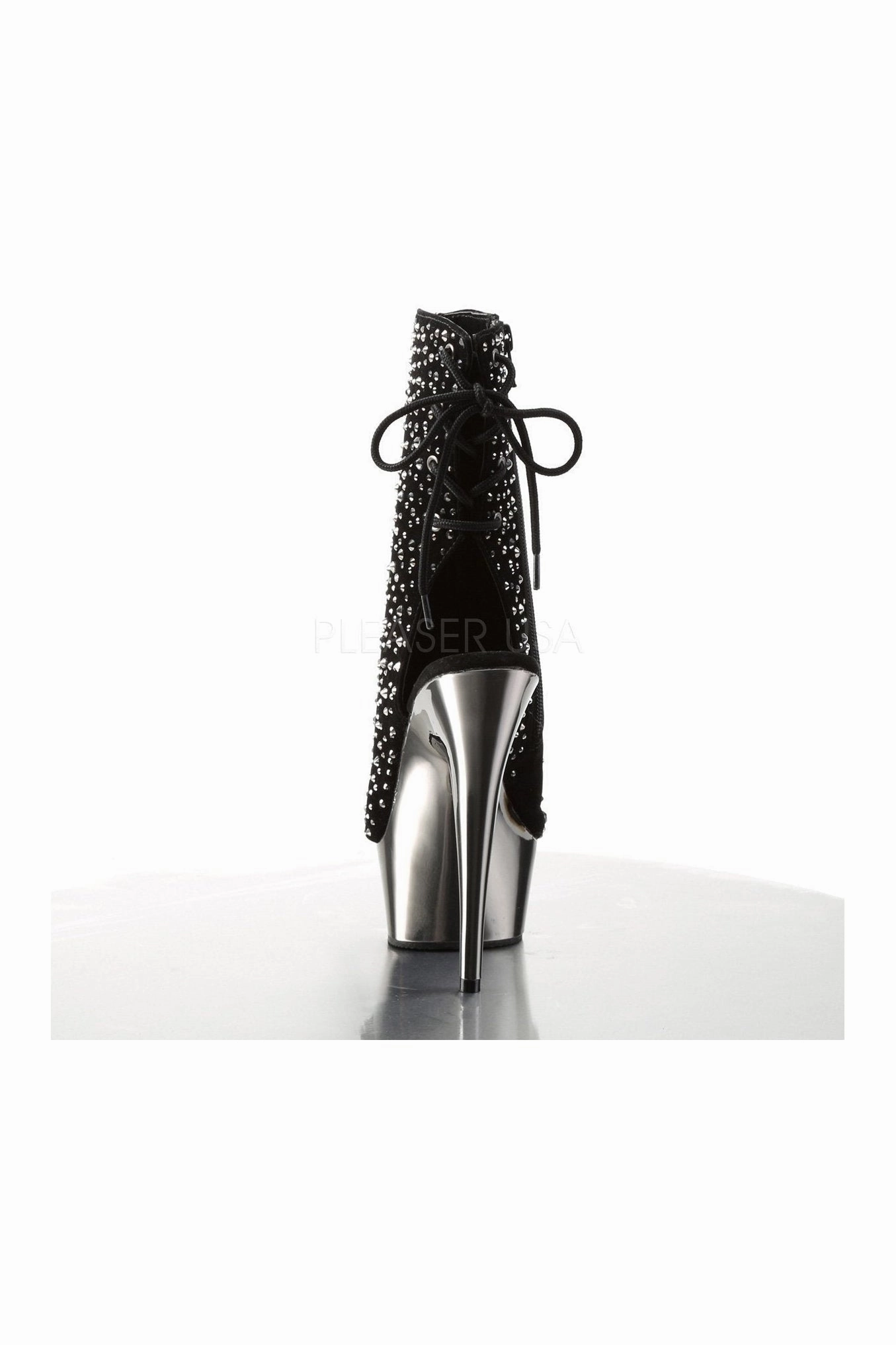 DELIGHT-1018RS Platform Boot  | Black Velvet