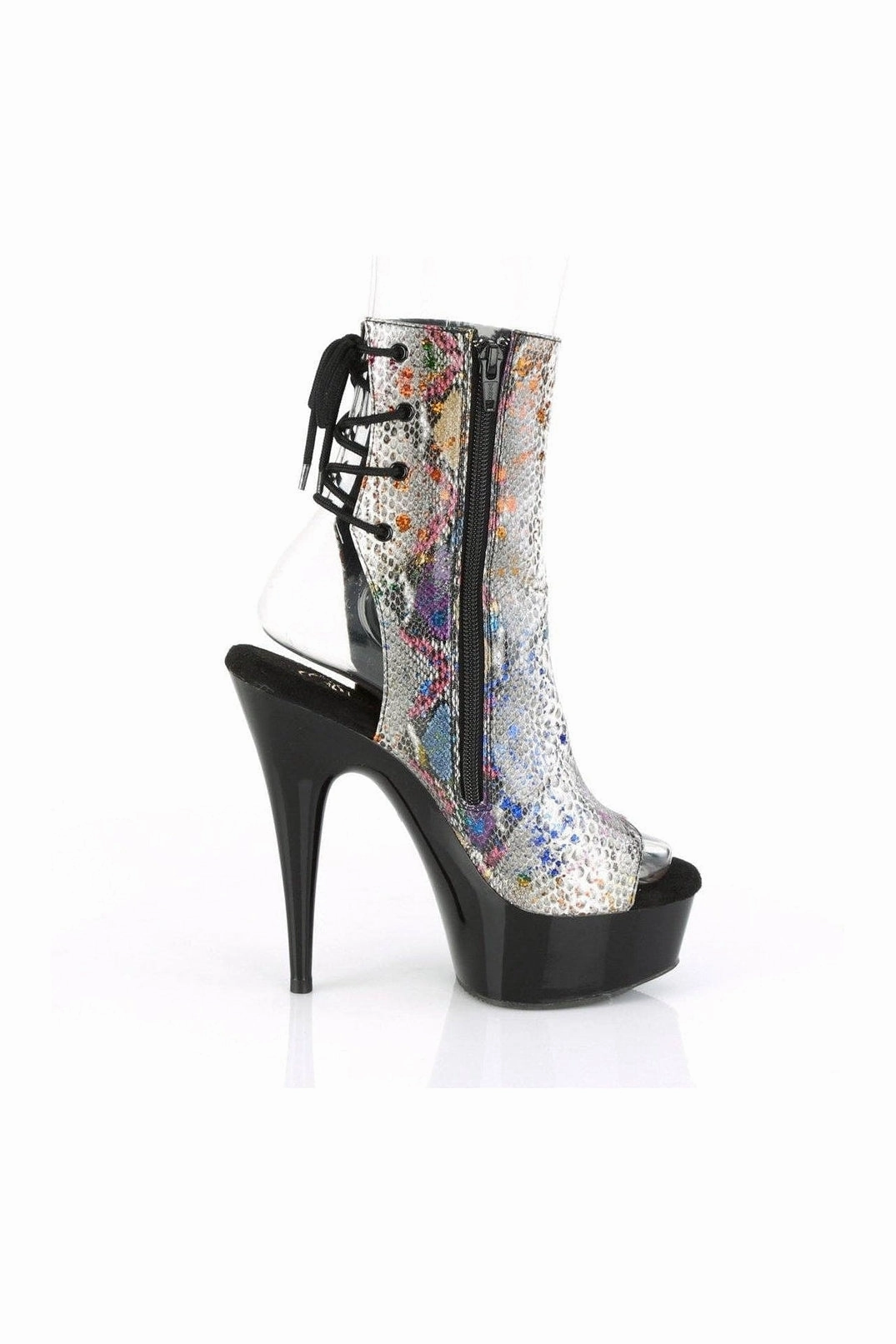 DELIGHT-1018SP Exotic Ankle Boot | Animal Faux Leather