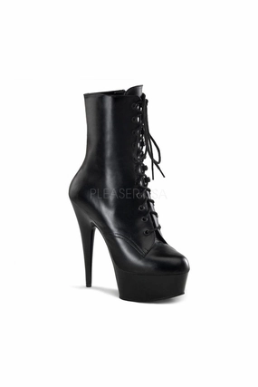 DELIGHT-1020 Platform Boot  | Black Genuine Leather