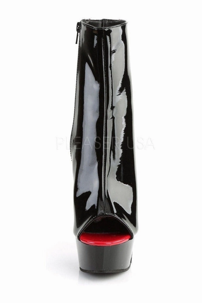 DELIGHT-1025 Platform Boot  | Black Patent