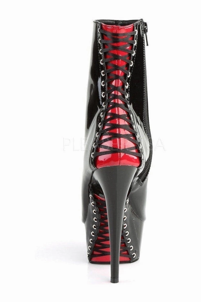 DELIGHT-1025 Platform Boot  | Black Patent