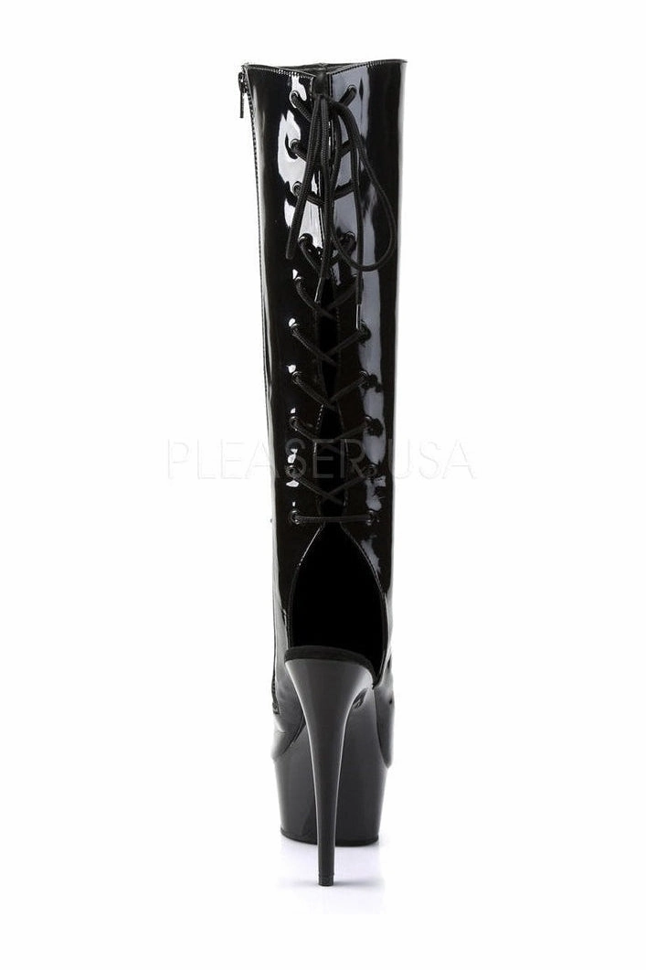 DELIGHT-2018 Platform Boot  | Black Patent