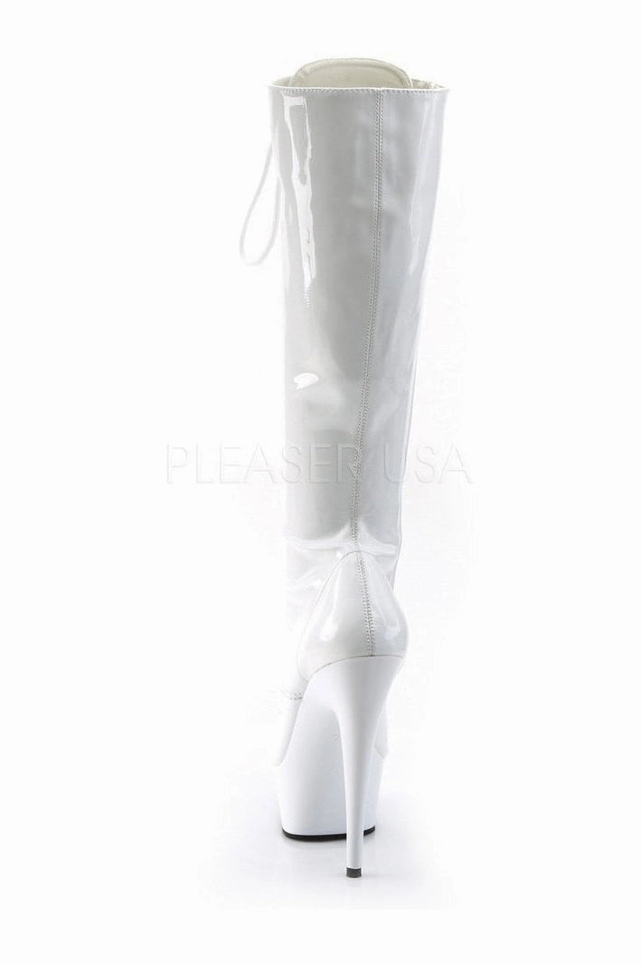 DELIGHT-2023 Platform Boot  | White Patent