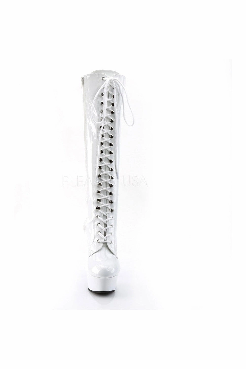 DELIGHT-2023 Platform Boot  | White Patent