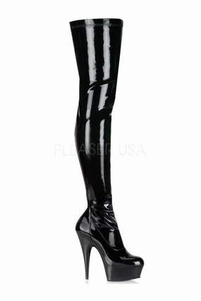 DELIGHT-3000 Platform Boot  | Black Patent