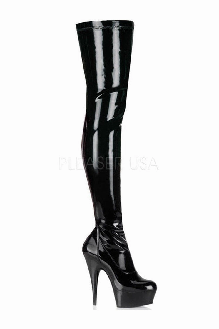 DELIGHT-3000 Platform Boot  | Black Patent