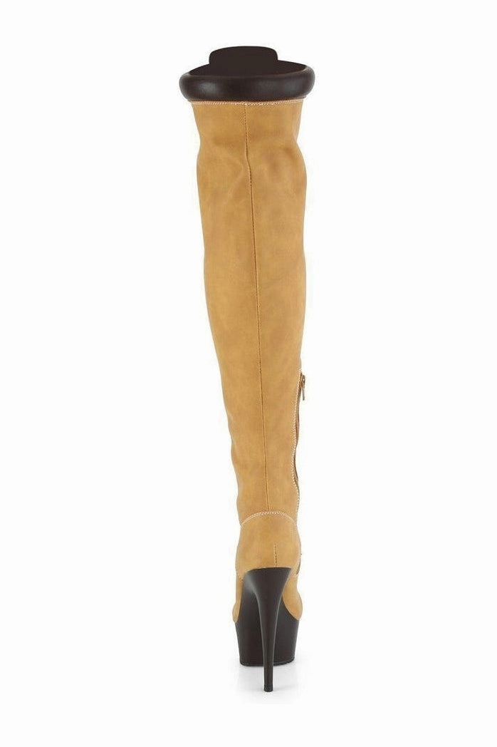 DELIGHT-3000TL Exotic Boot | Tan Faux Leather
