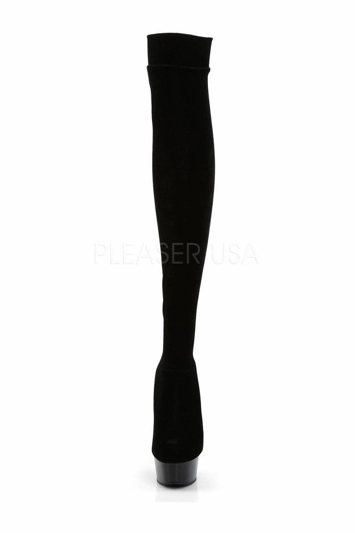 DELIGHT-3002 Platform Boot  | Black Velvet