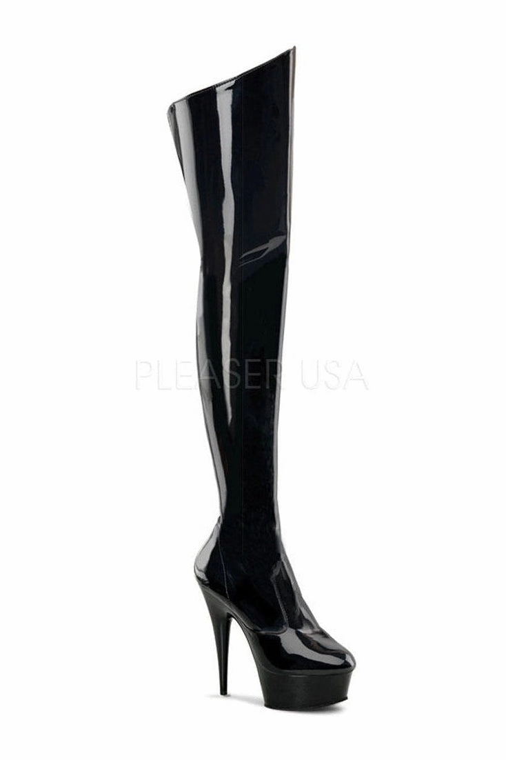 DELIGHT-3010 Platform Boot  | Black Patent