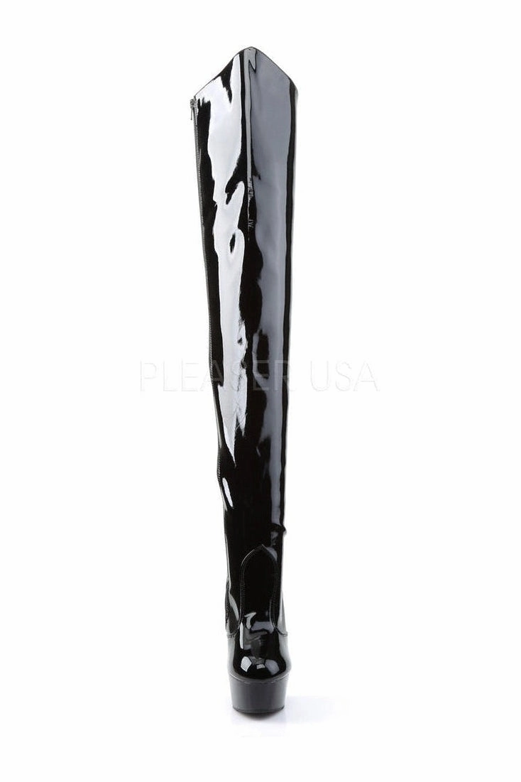DELIGHT-3010 Platform Boot  | Black Patent