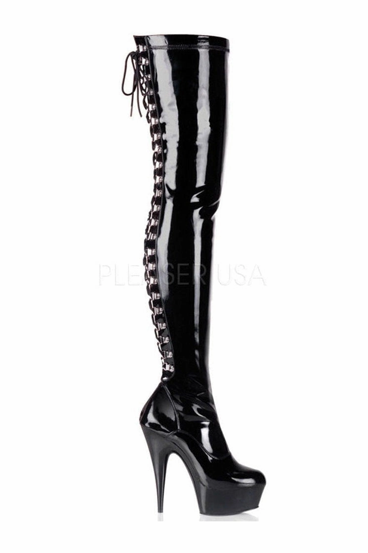 DELIGHT-3063 Platform Boot  | Black Patent