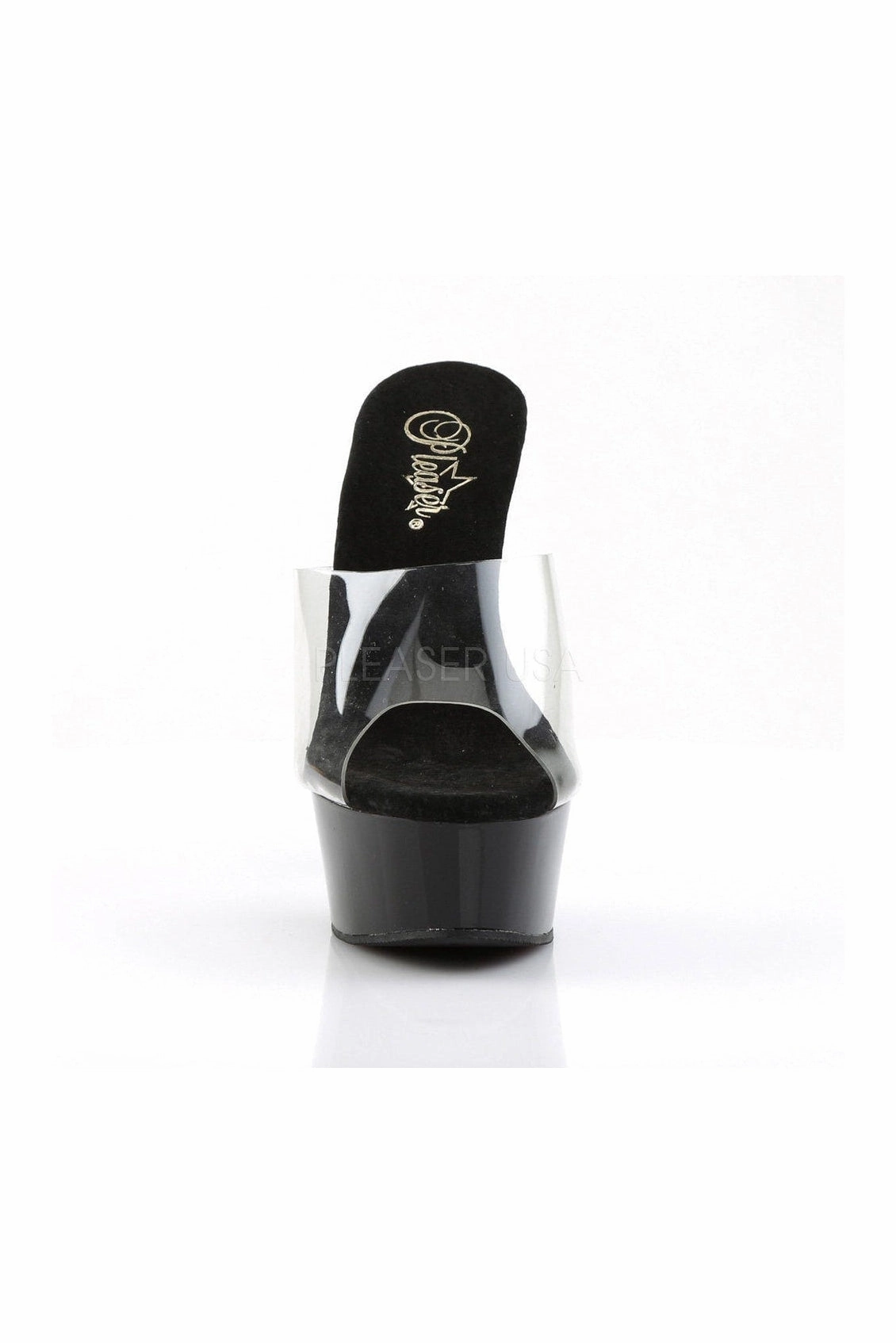 DELIGHT-601 Platform Slide  | Black Vinyl