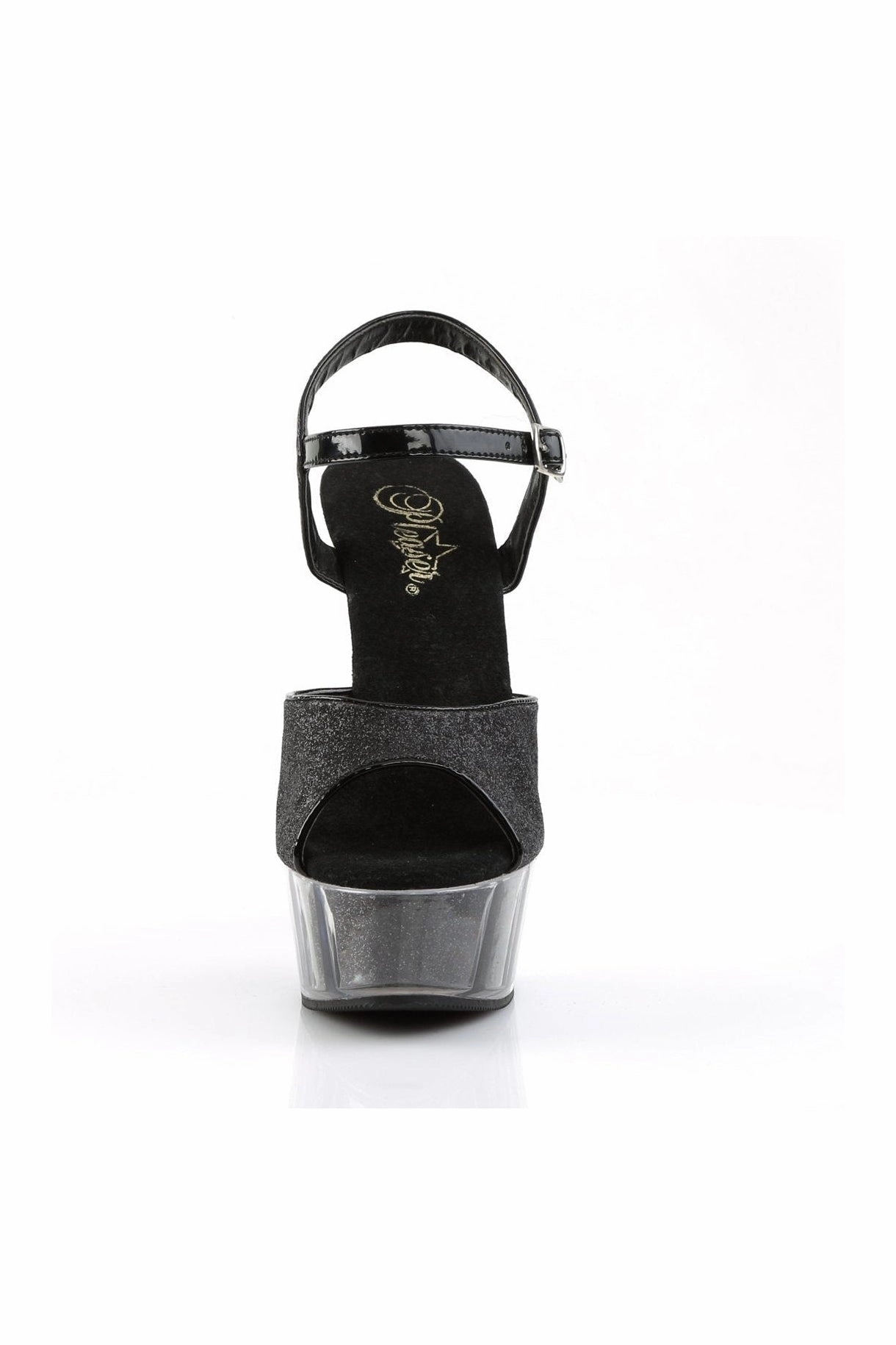 DELIGHT-609-5G Sandal | Black Glitter
