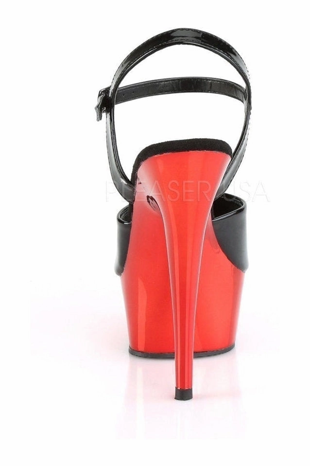 DELIGHT-609 Platform Sandal | Black Patent