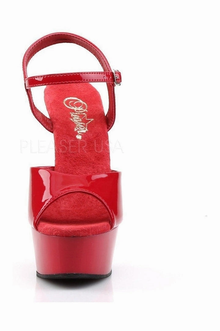 DELIGHT-609 Platform Sandal  | Red Patent