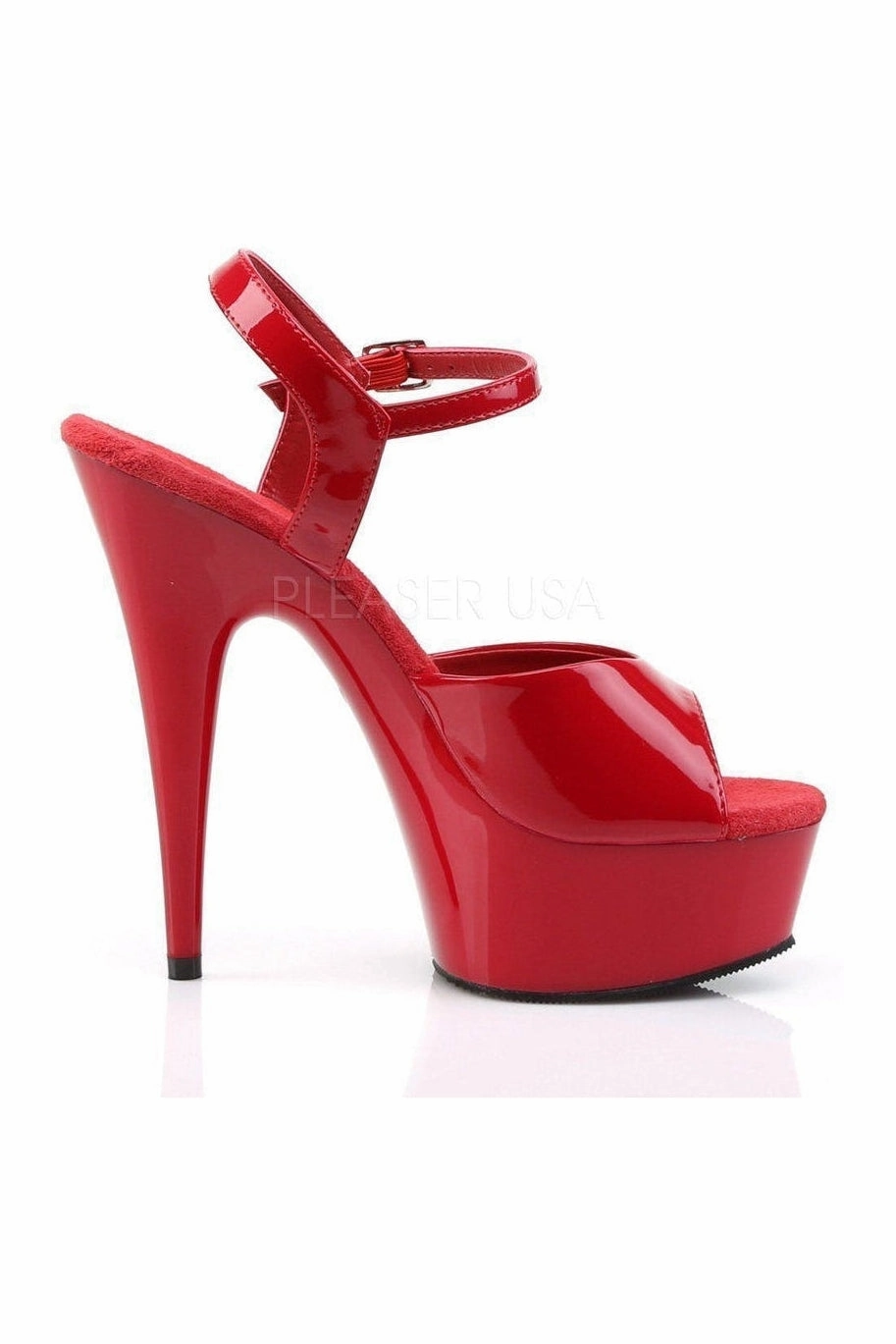 DELIGHT-609 Platform Sandal  | Red Patent