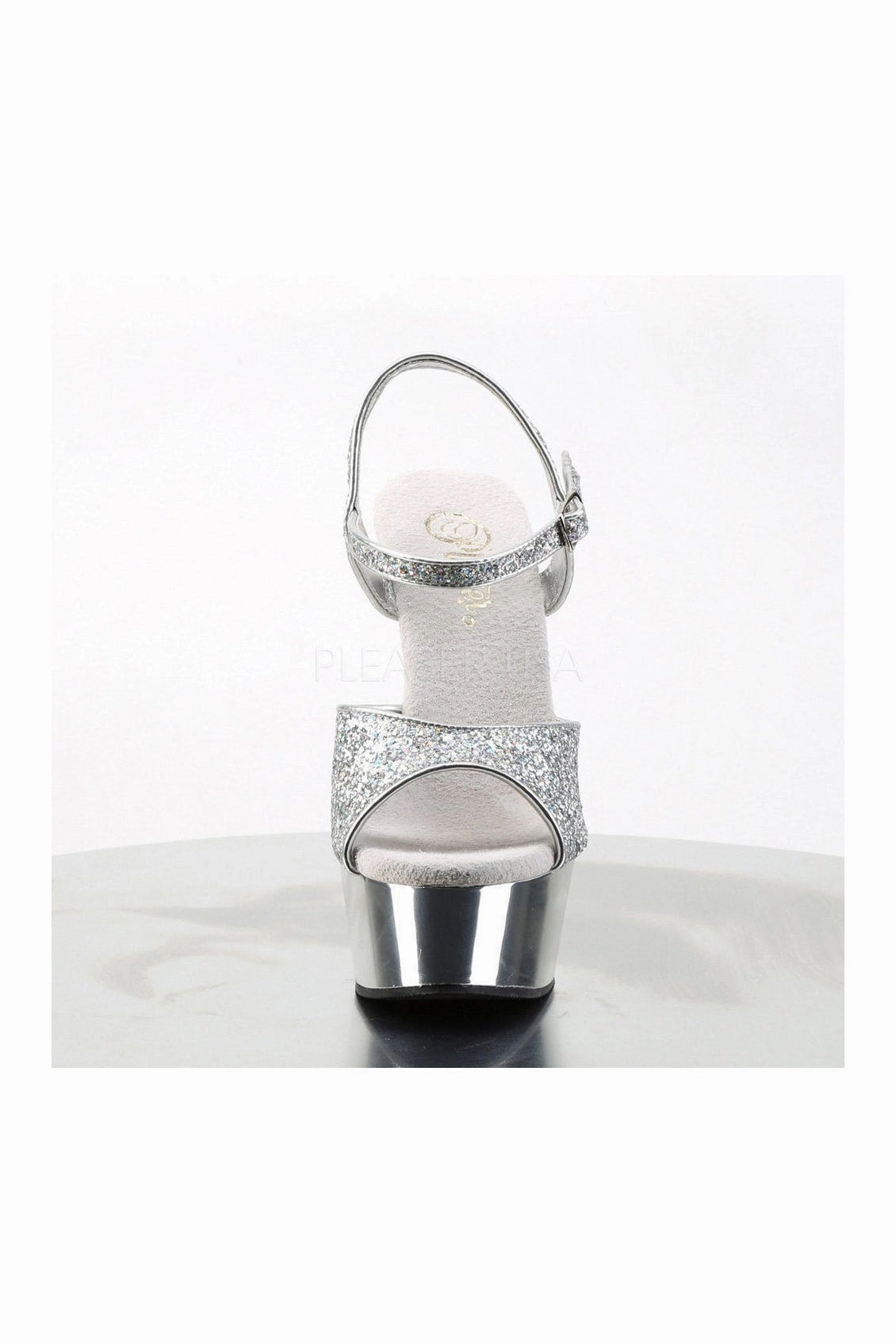 DELIGHT-609G Platform Sandal  | Silver Glitter