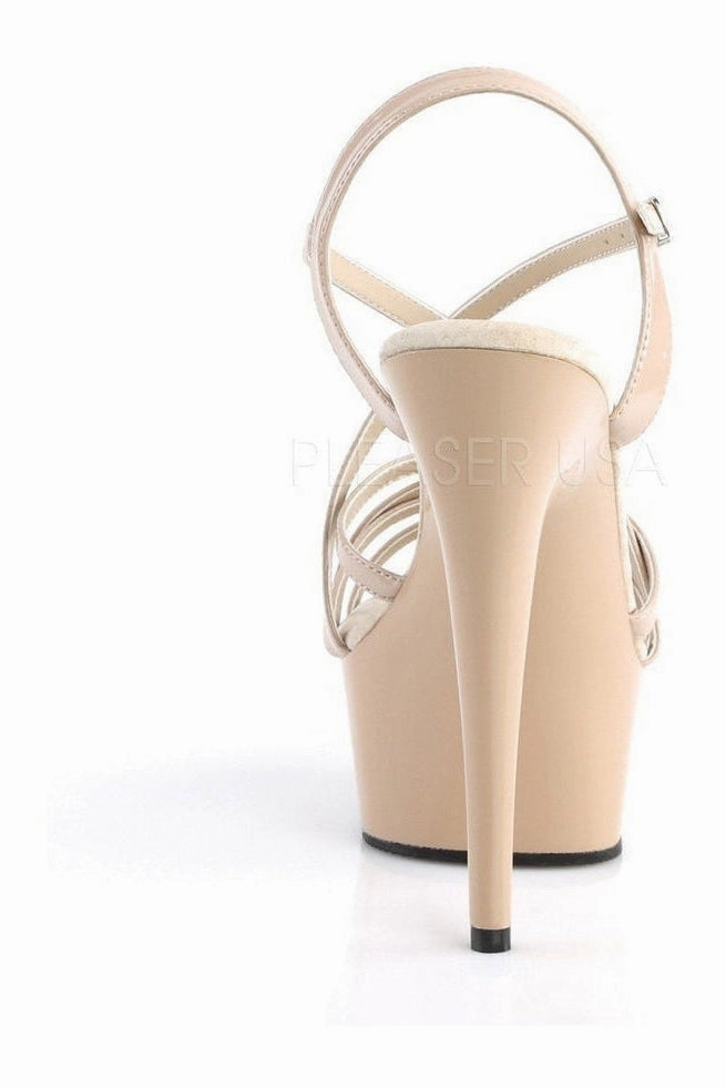 DELIGHT-613 Platform Sandal  | Nude Patent