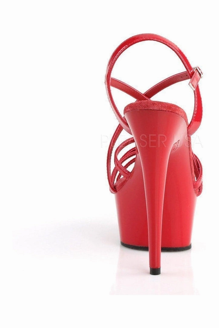 DELIGHT-613 Platform Sandal  | Red Patent