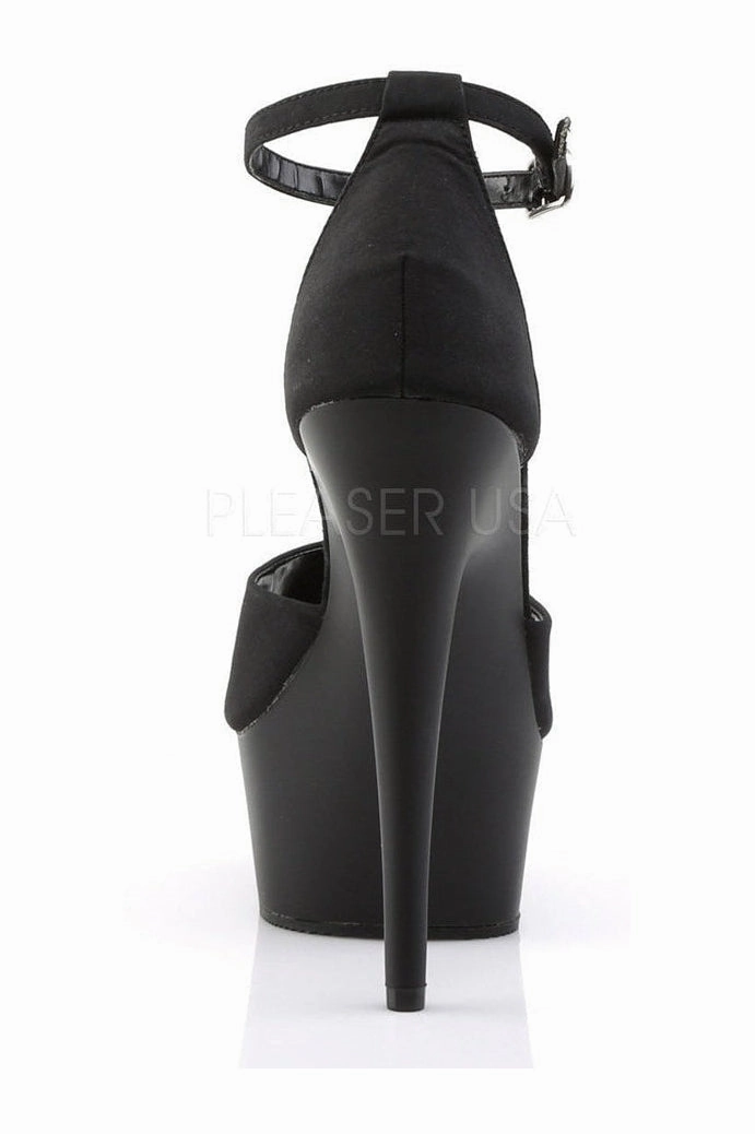DELIGHT-618PS Platform Sandal  | Black Fabric